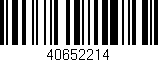 Código de barras (EAN, GTIN, SKU, ISBN): '40652214'