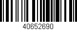 Código de barras (EAN, GTIN, SKU, ISBN): '40652690'
