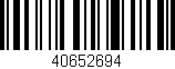 Código de barras (EAN, GTIN, SKU, ISBN): '40652694'