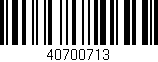 Código de barras (EAN, GTIN, SKU, ISBN): '40700713'