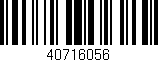 Código de barras (EAN, GTIN, SKU, ISBN): '40716056'