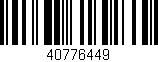 Código de barras (EAN, GTIN, SKU, ISBN): '40776449'