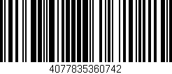 Código de barras (EAN, GTIN, SKU, ISBN): '4077835360742'