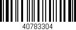 Código de barras (EAN, GTIN, SKU, ISBN): '40783304'