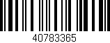 Código de barras (EAN, GTIN, SKU, ISBN): '40783365'