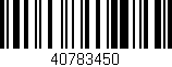 Código de barras (EAN, GTIN, SKU, ISBN): '40783450'