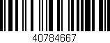 Código de barras (EAN, GTIN, SKU, ISBN): '40784667'