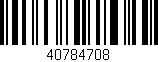 Código de barras (EAN, GTIN, SKU, ISBN): '40784708'