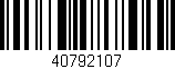 Código de barras (EAN, GTIN, SKU, ISBN): '40792107'