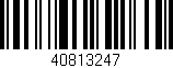 Código de barras (EAN, GTIN, SKU, ISBN): '40813247'