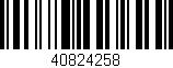 Código de barras (EAN, GTIN, SKU, ISBN): '40824258'