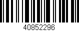 Código de barras (EAN, GTIN, SKU, ISBN): '40852296'