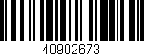 Código de barras (EAN, GTIN, SKU, ISBN): '40902673'