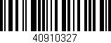 Código de barras (EAN, GTIN, SKU, ISBN): '40910327'
