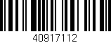 Código de barras (EAN, GTIN, SKU, ISBN): '40917112'