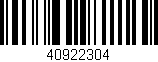 Código de barras (EAN, GTIN, SKU, ISBN): '40922304'