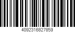 Código de barras (EAN, GTIN, SKU, ISBN): '4092316827859'