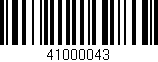 Código de barras (EAN, GTIN, SKU, ISBN): '41000043'