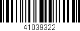 Código de barras (EAN, GTIN, SKU, ISBN): '41039322'