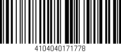 Código de barras (EAN, GTIN, SKU, ISBN): '4104040171778'