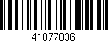 Código de barras (EAN, GTIN, SKU, ISBN): '41077036'