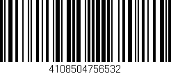 Código de barras (EAN, GTIN, SKU, ISBN): '4108504756532'