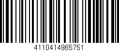 Código de barras (EAN, GTIN, SKU, ISBN): '4110414965751'