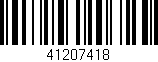 Código de barras (EAN, GTIN, SKU, ISBN): '41207418'