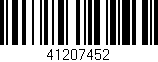 Código de barras (EAN, GTIN, SKU, ISBN): '41207452'