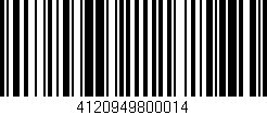 Código de barras (EAN, GTIN, SKU, ISBN): '4120949800014'