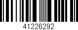 Código de barras (EAN, GTIN, SKU, ISBN): '41226292'