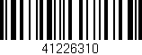 Código de barras (EAN, GTIN, SKU, ISBN): '41226310'