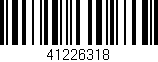 Código de barras (EAN, GTIN, SKU, ISBN): '41226318'