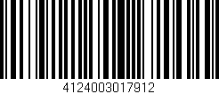 Código de barras (EAN, GTIN, SKU, ISBN): '4124003017912'