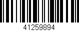 Código de barras (EAN, GTIN, SKU, ISBN): '41259894'