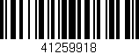 Código de barras (EAN, GTIN, SKU, ISBN): '41259918'