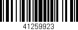 Código de barras (EAN, GTIN, SKU, ISBN): '41259923'