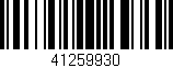 Código de barras (EAN, GTIN, SKU, ISBN): '41259930'