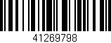 Código de barras (EAN, GTIN, SKU, ISBN): '41269798'