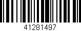 Código de barras (EAN, GTIN, SKU, ISBN): '41281497'