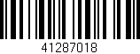 Código de barras (EAN, GTIN, SKU, ISBN): '41287018'