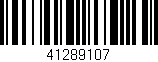 Código de barras (EAN, GTIN, SKU, ISBN): '41289107'