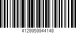Código de barras (EAN, GTIN, SKU, ISBN): '4128959944148'