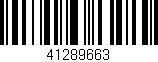 Código de barras (EAN, GTIN, SKU, ISBN): '41289663'