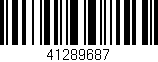 Código de barras (EAN, GTIN, SKU, ISBN): '41289687'