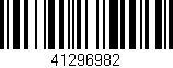 Código de barras (EAN, GTIN, SKU, ISBN): '41296982'