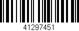 Código de barras (EAN, GTIN, SKU, ISBN): '41297451'