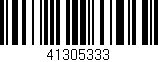 Código de barras (EAN, GTIN, SKU, ISBN): '41305333'