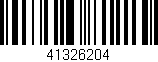 Código de barras (EAN, GTIN, SKU, ISBN): '41326204'