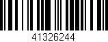 Código de barras (EAN, GTIN, SKU, ISBN): '41326244'